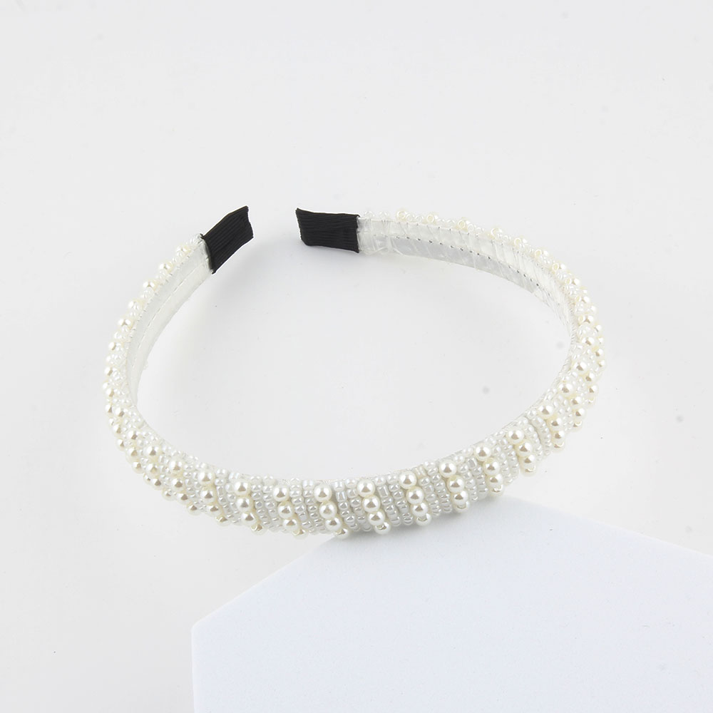 Femmes Style Simple Brillant Rond Strass Incruster Perle Bande De Cheveux display picture 8