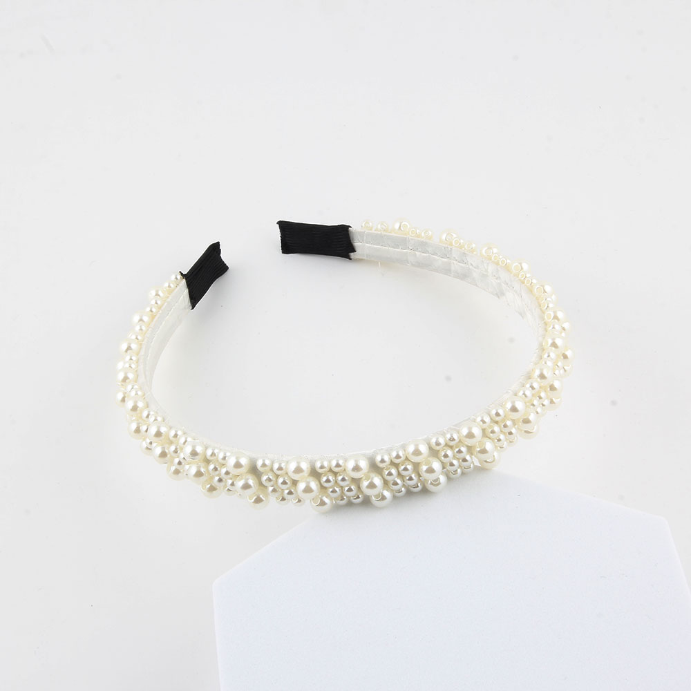 Femmes Style Simple Brillant Rond Strass Incruster Perle Bande De Cheveux display picture 7