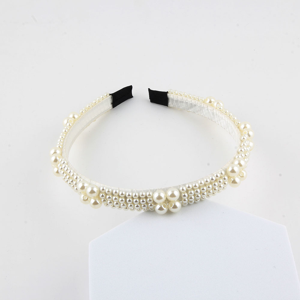 Femmes Style Simple Brillant Rond Strass Incruster Perle Bande De Cheveux display picture 10