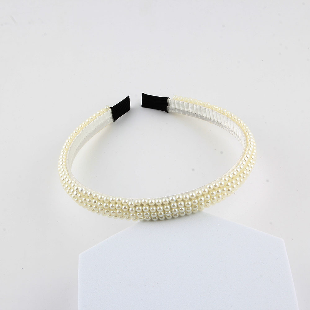 Women's Simple Style Shiny Round Rhinestone Inlay Pearl Hair Band display picture 9