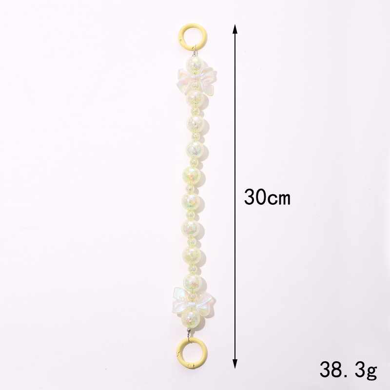 IG-Stil Süss Bogenknoten Kristall Perlen Überzug Handykette display picture 1