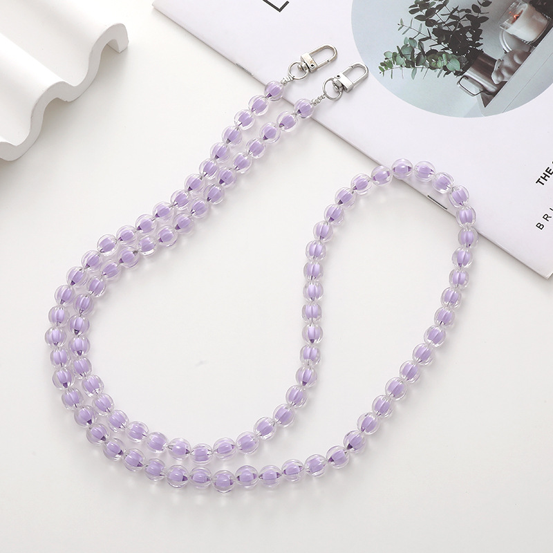 Simple Style Geometric Arylic Beaded Chain Mobile Phone Chain display picture 5