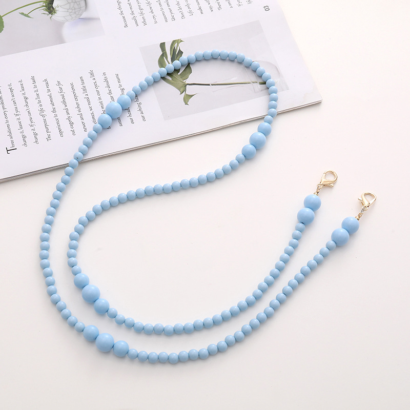 Simple Style Solid Color Bow Knot Arylic Nylon Beaded Mobile Phone Chain display picture 2