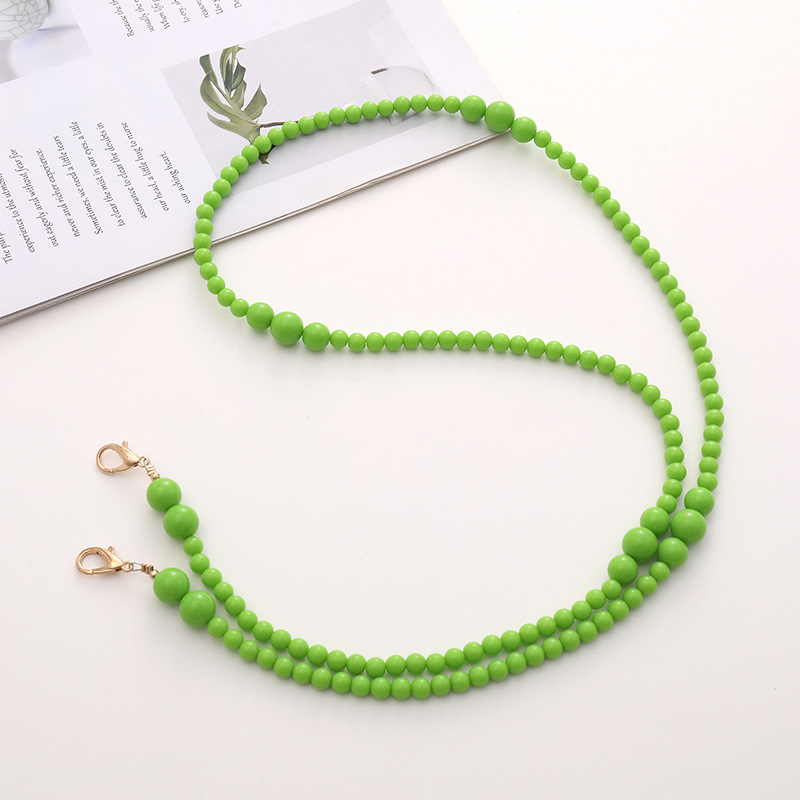 Simple Style Solid Color Bow Knot Arylic Nylon Beaded Mobile Phone Chain display picture 4