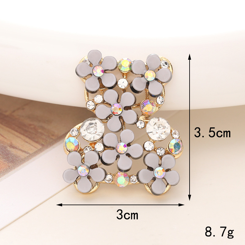 1 Pièce 23*35mm 30*42mm 33*42mm Alliage Strass Ours DIY Accessoires display picture 3