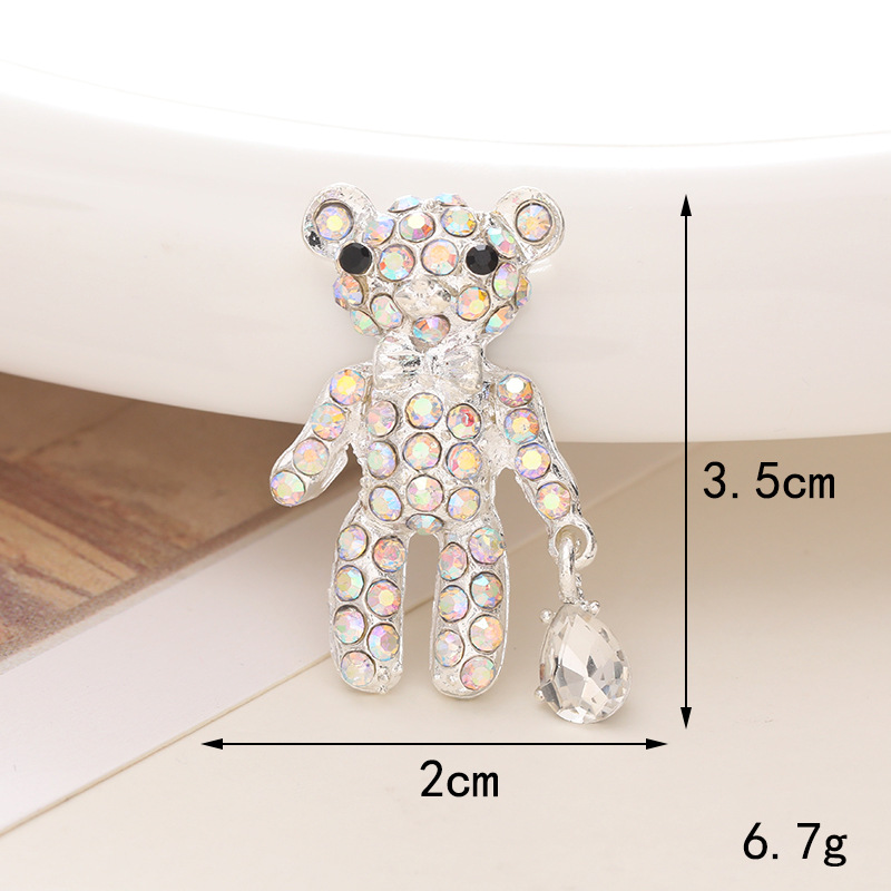 1 Pièce 23*35mm 30*42mm 33*42mm Alliage Strass Ours DIY Accessoires display picture 5