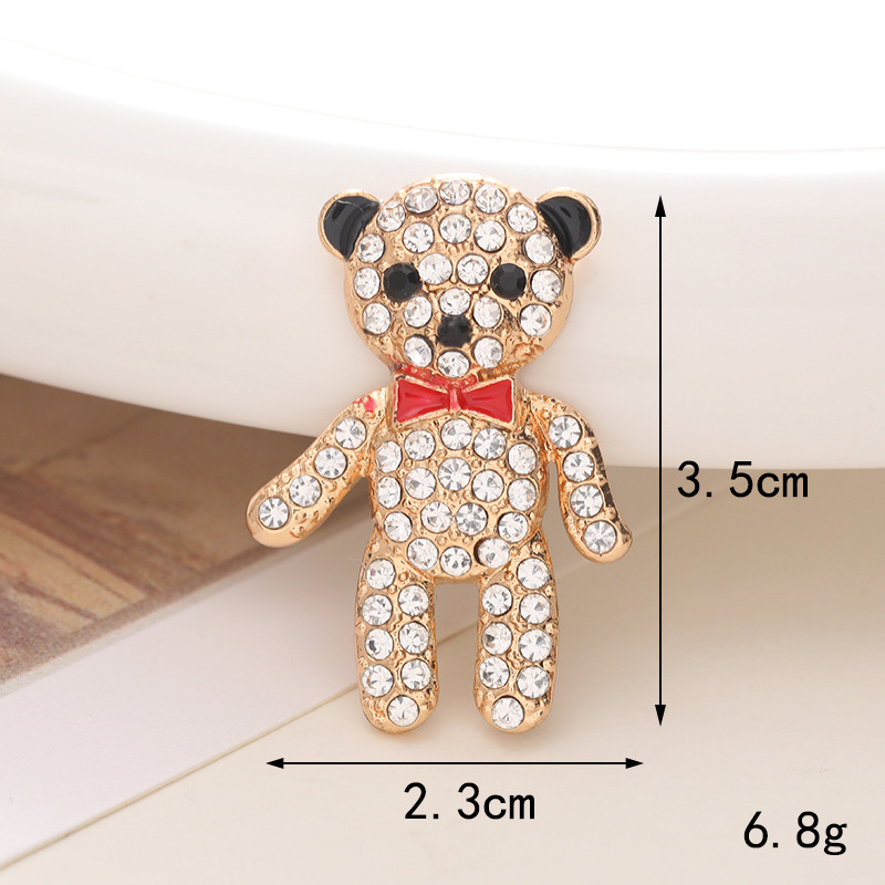 1 Pièce 23*35mm 30*42mm 33*42mm Alliage Strass Ours DIY Accessoires display picture 7