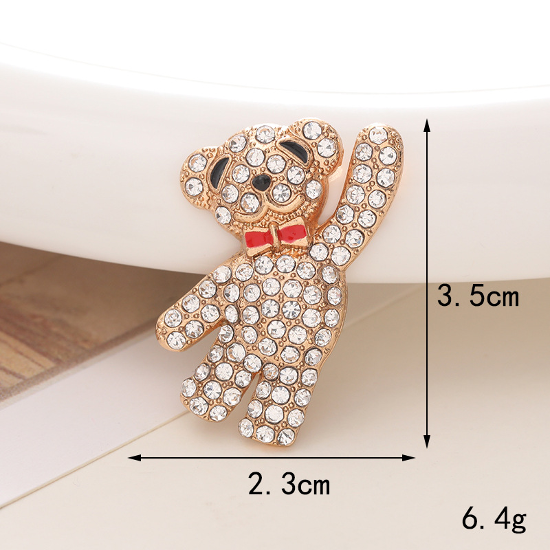 1 Pièce 23*35mm 30*42mm 33*42mm Alliage Strass Ours DIY Accessoires display picture 8