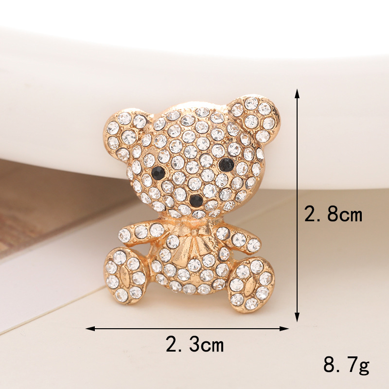 1 Pièce 23*35mm 30*42mm 33*42mm Alliage Strass Ours DIY Accessoires display picture 9