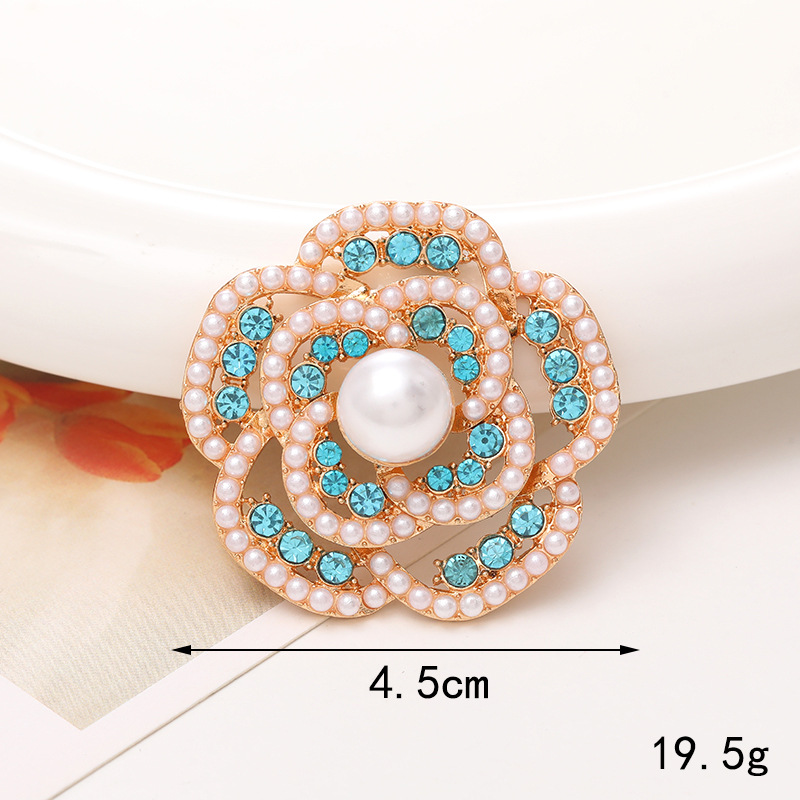 1 Pièce 40*40mm 48*48mm 5*45mm Alliage Strass Perle Fleur DIY Accessoires display picture 3