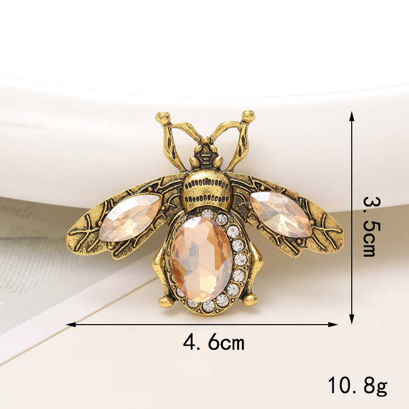 1 Piece 18 * 23mm 43*30mm 46*35mm Alloy Rhinestones Pearl Bee Polished Pendant display picture 5