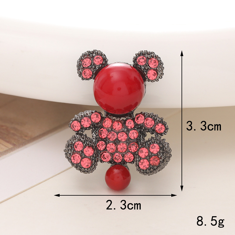 1 Pièce 23*35mm 30*42mm 33*42mm Alliage Strass Ours DIY Accessoires display picture 10