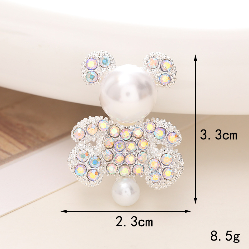 1 Pièce 23*35mm 30*42mm 33*42mm Alliage Strass Ours DIY Accessoires display picture 11