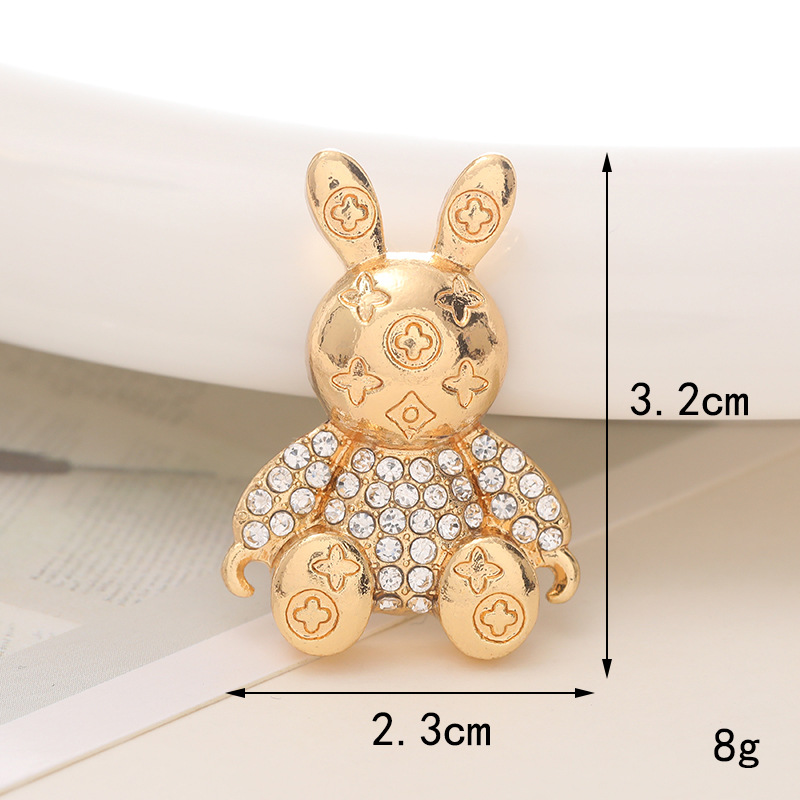 1 Piece 20*35mm 25*48mm 55*45mm Alloy Rhinestones Rabbit Heart Shape Crown Polished DIY Accessories display picture 5