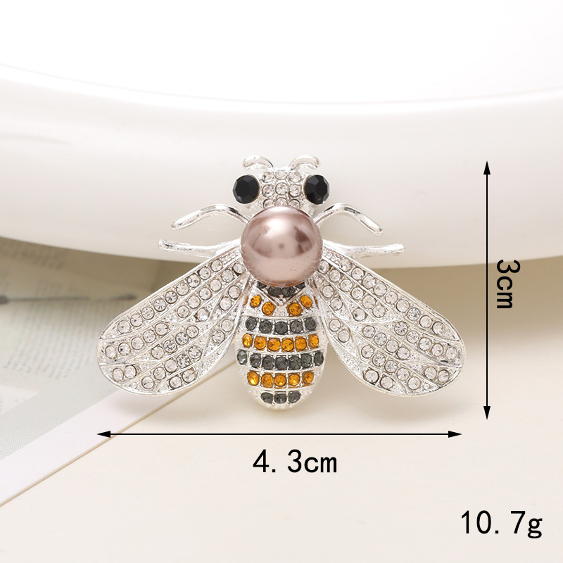 1 Piece 18 * 23mm 43*30mm 46*35mm Alloy Rhinestones Pearl Bee Polished Pendant display picture 7