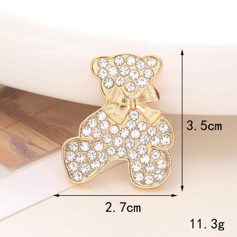 1 Pièce 23*35mm 30*42mm 33*42mm Alliage Strass Ours DIY Accessoires display picture 13
