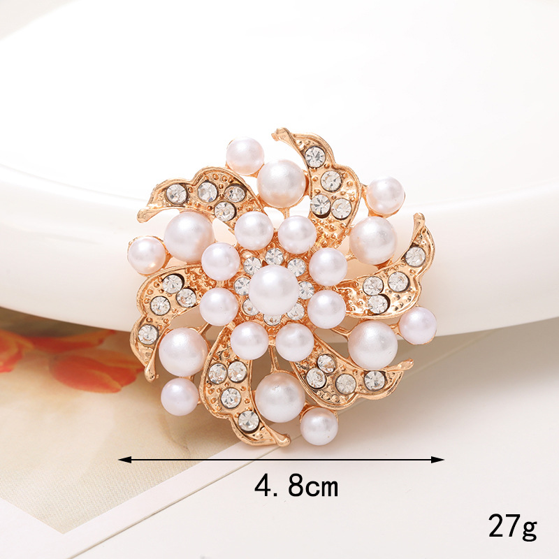 1 Piece 40*40mm 48*48mm 5*45mm Alloy Rhinestones Pearl Flower DIY Accessories display picture 8