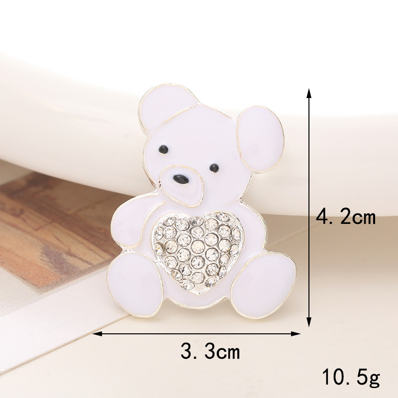 1 Pièce 23*35mm 30*42mm 33*42mm Alliage Strass Ours DIY Accessoires display picture 14