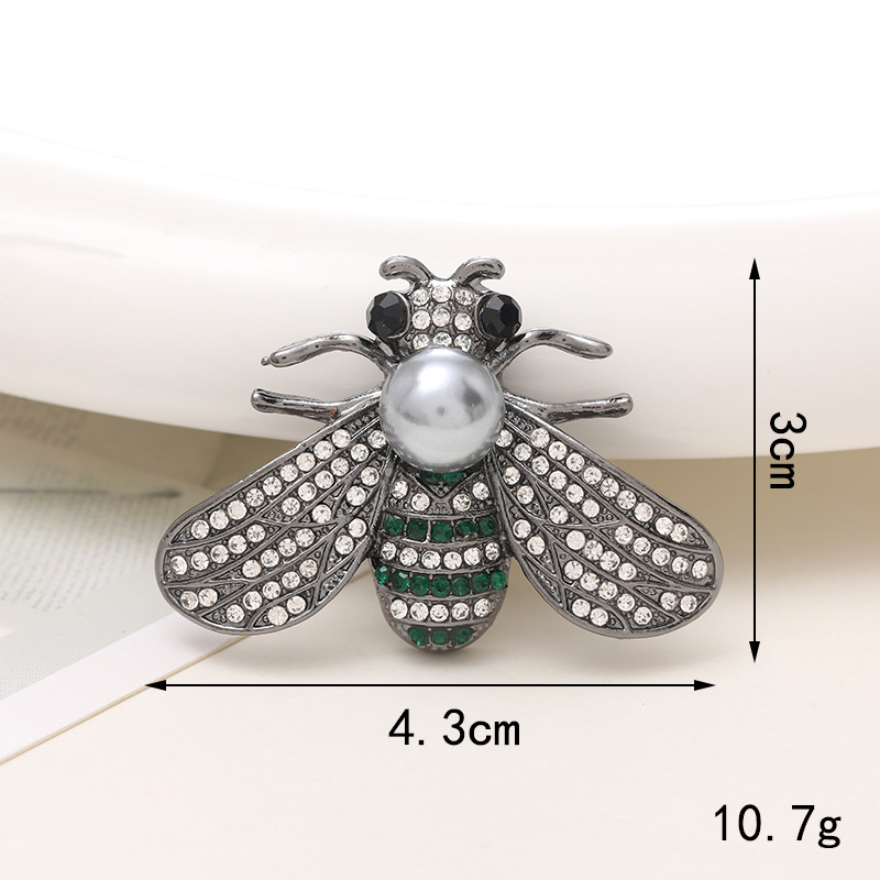 1 Piece 18 * 23mm 43*30mm 46*35mm Alloy Rhinestones Pearl Bee Polished Pendant display picture 10