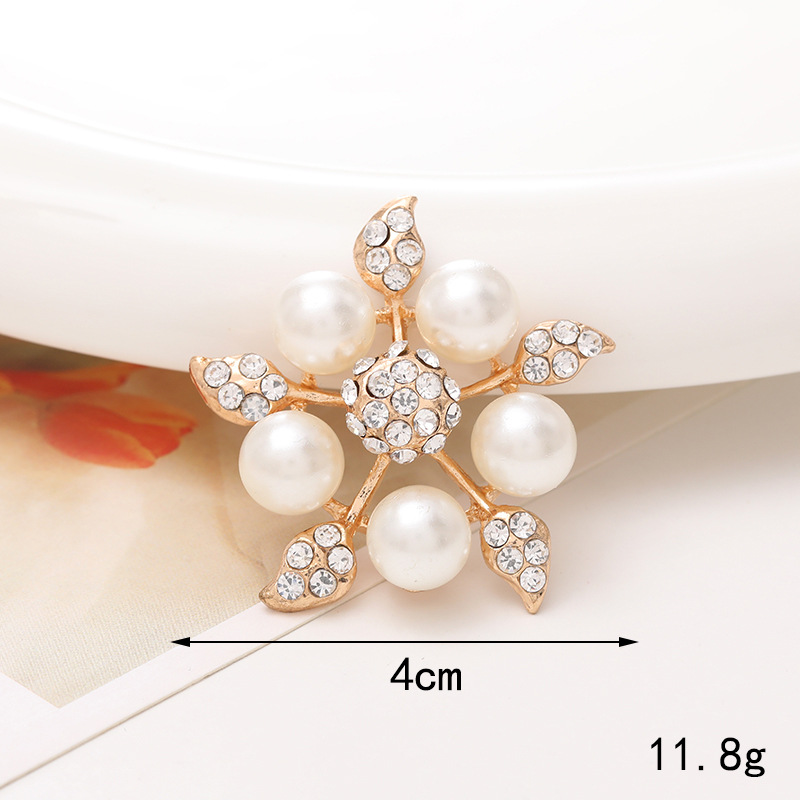 1 Piece 40*40mm 48*48mm 5*45mm Alloy Rhinestones Pearl Flower DIY Accessories display picture 9