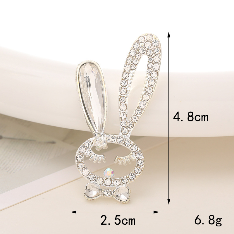 1 Piece 20*35mm 25*48mm 55*45mm Alloy Rhinestones Rabbit Heart Shape Crown Polished DIY Accessories display picture 12