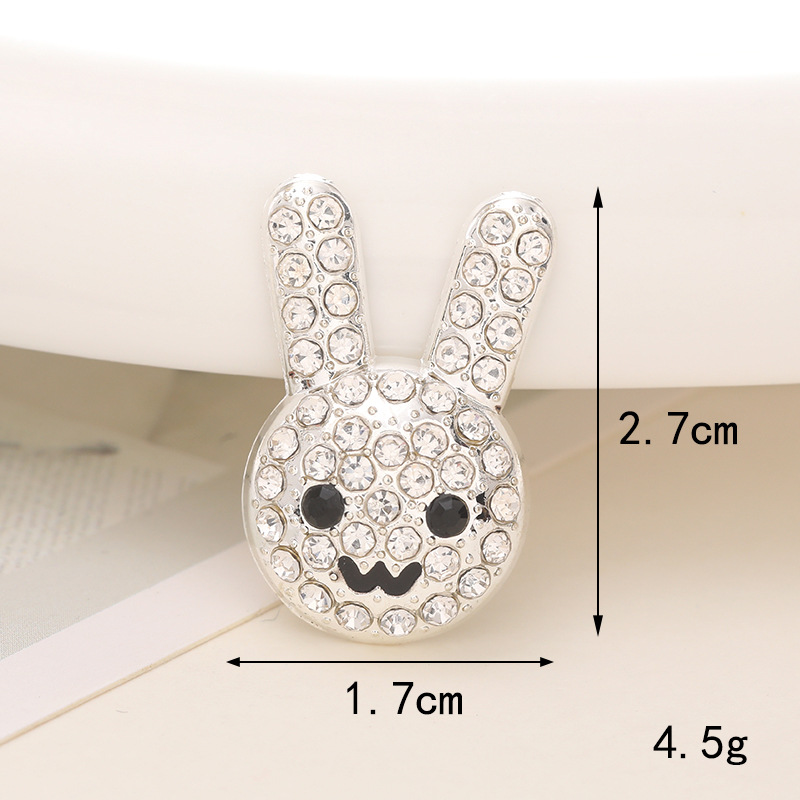 1 Piece 20*35mm 25*48mm 55*45mm Alloy Rhinestones Rabbit Heart Shape Crown Polished DIY Accessories display picture 14