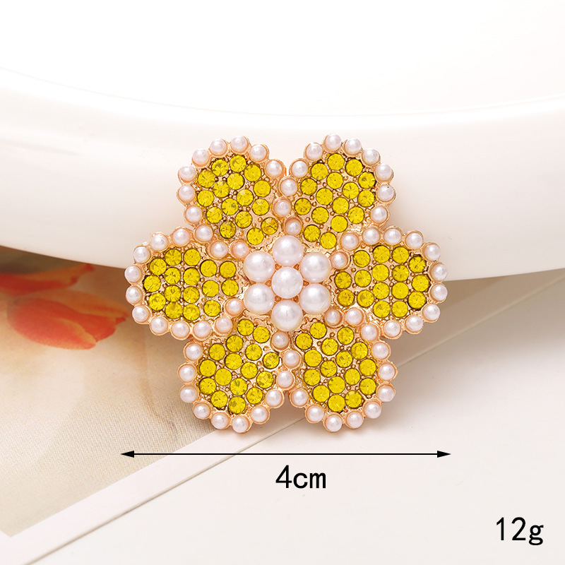 1 Piece 40*40mm 48*48mm 5*45mm Alloy Rhinestones Pearl Flower DIY Accessories display picture 16
