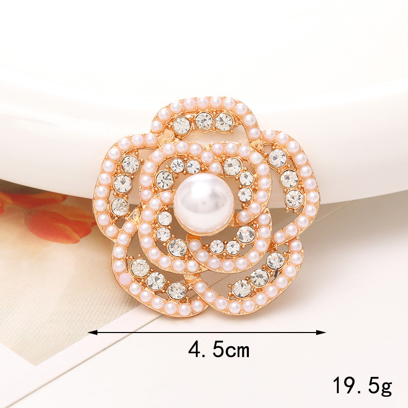 1 Pièce 40*40mm 48*48mm 5*45mm Alliage Strass Perle Fleur DIY Accessoires display picture 17
