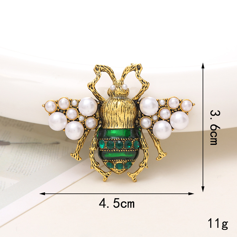 1 Piece 18 * 23mm 43*30mm 46*35mm Alloy Rhinestones Pearl Bee Polished Pendant display picture 19