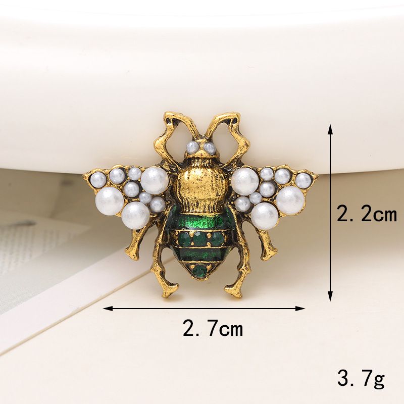 1 Piece 18 * 23mm 43*30mm 46*35mm Alloy Rhinestones Pearl Bee Polished Pendant display picture 20