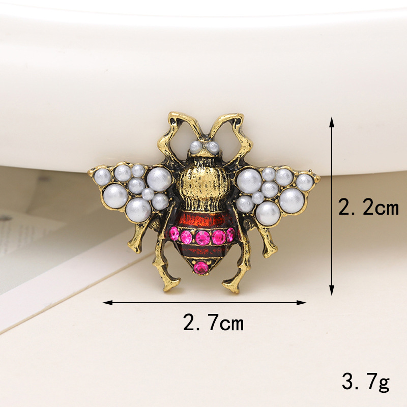 1 Pièce 18*23mm 43*30mm 46*35mm Alliage Strass Perle Abeille Brillant Pendentif display picture 21