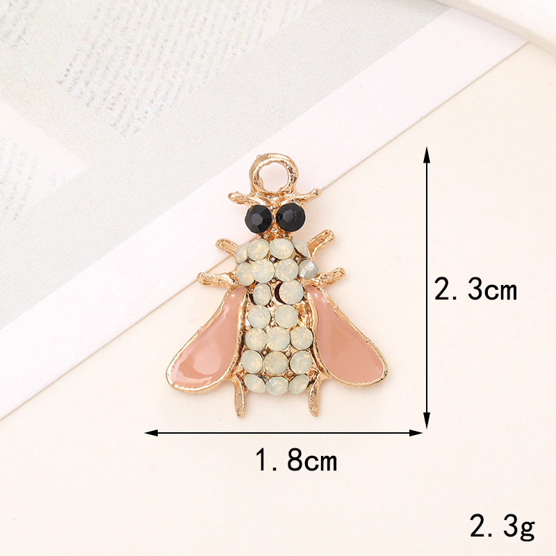 1 Piece 18 * 23mm 43*30mm 46*35mm Alloy Rhinestones Pearl Bee Polished Pendant display picture 23