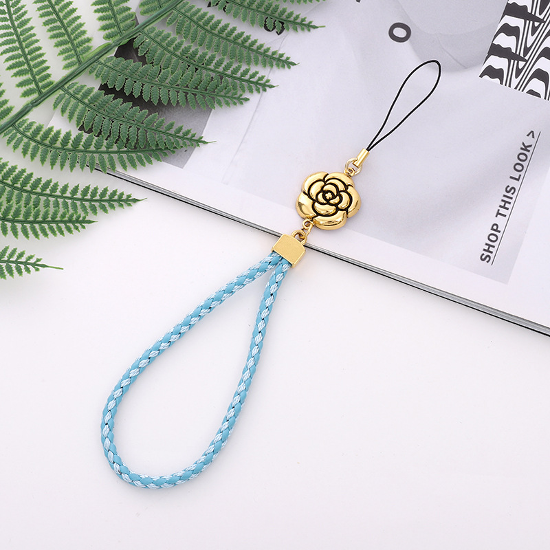 Elegant Sweet Flower Pu Leather Alloy Plating Mobile Phone Chain display picture 8