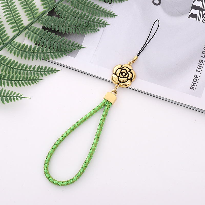 Elegant Sweet Flower Pu Leather Alloy Plating Mobile Phone Chain display picture 9
