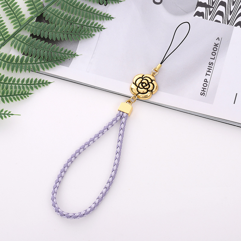 Elegant Sweet Flower Pu Leather Alloy Plating Mobile Phone Chain display picture 10