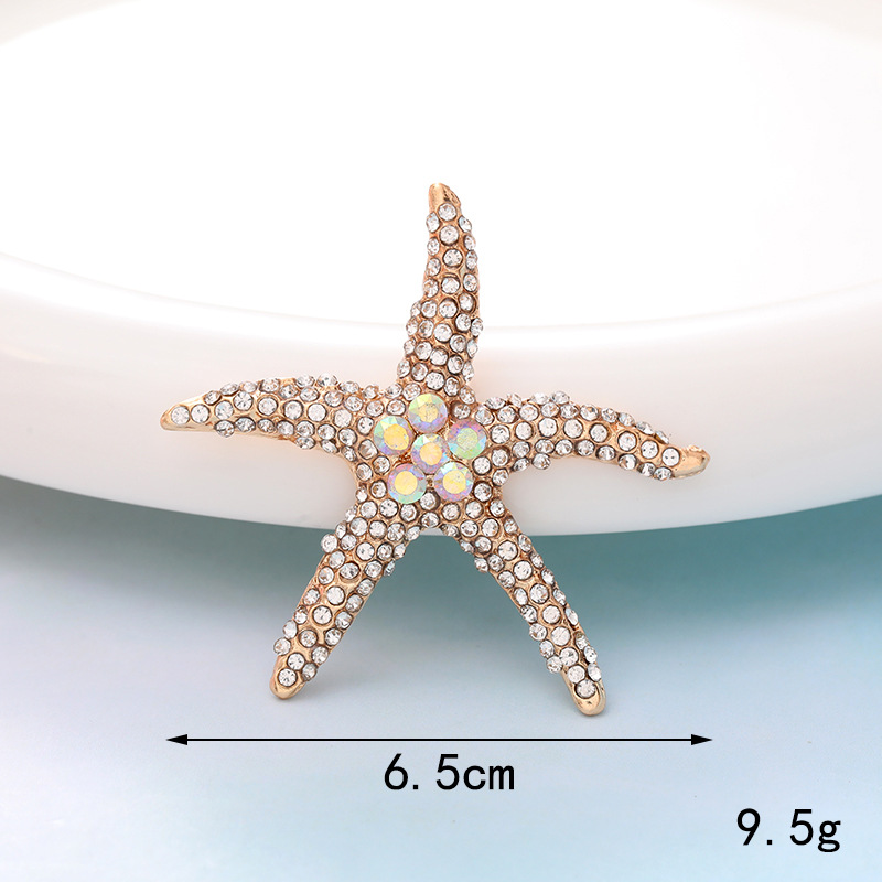 1 Piece 35*47mm 35*50mm 45*45mm Metal Rhinestones Pearl Starfish Flower Polished DIY Accessories display picture 6