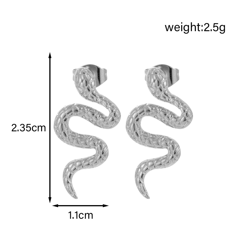 1 Paar IG-Stil Französische Art Einfacher Stil C-Form Geometrisch Schlange Edelstahl 304 Ohrstecker display picture 2