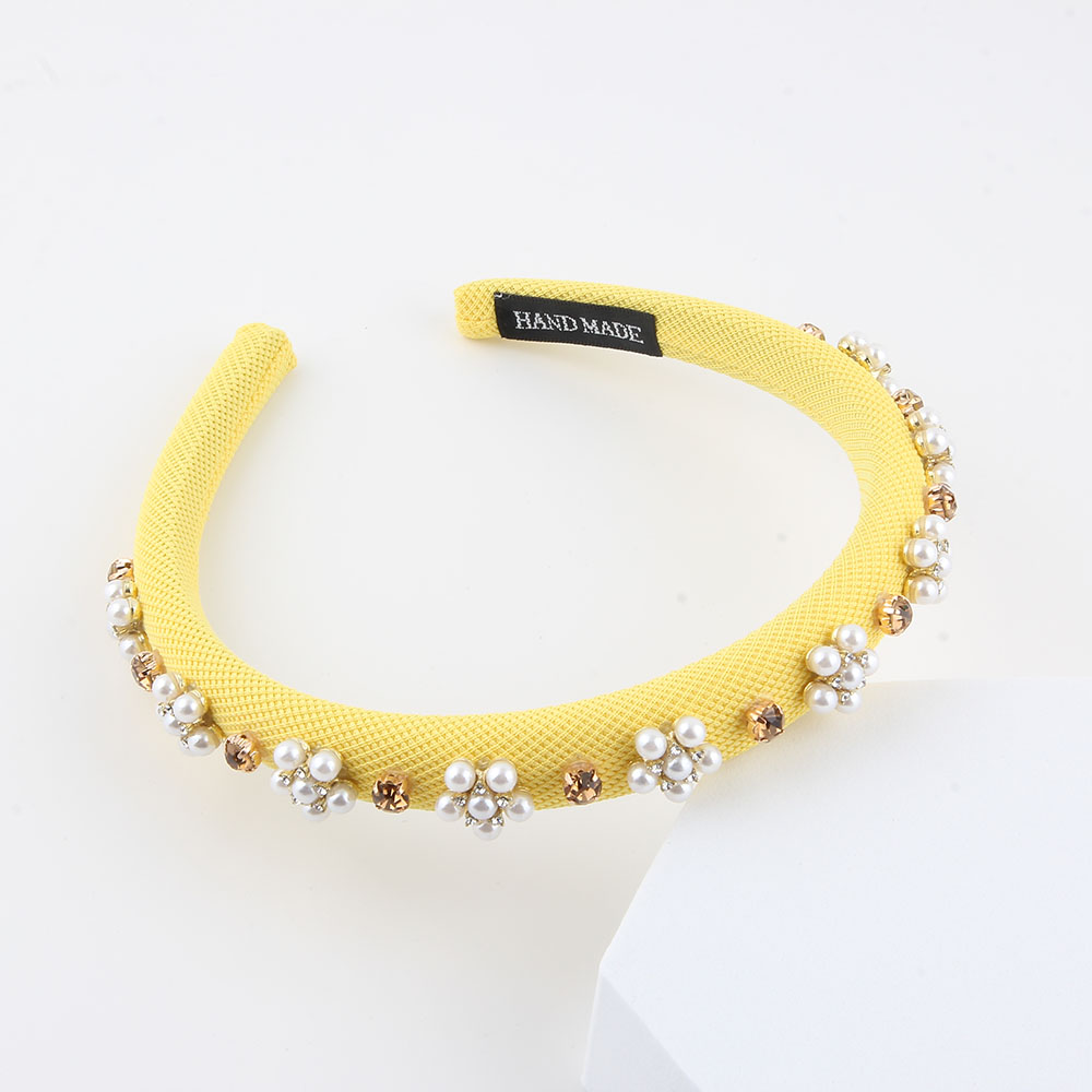 Femmes Style Simple Fleur Plastique Strass Tricot Bande De Cheveux display picture 6