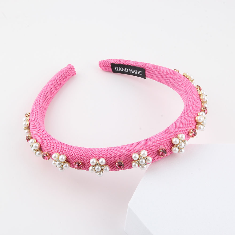 Women's Simple Style Flower Plastic Rhinestone Knitting Hair Band display picture 5