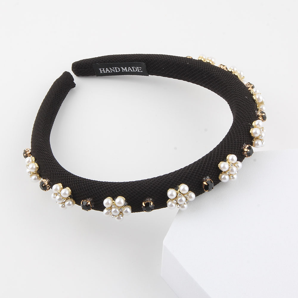 Women's Simple Style Flower Plastic Rhinestone Knitting Hair Band display picture 2