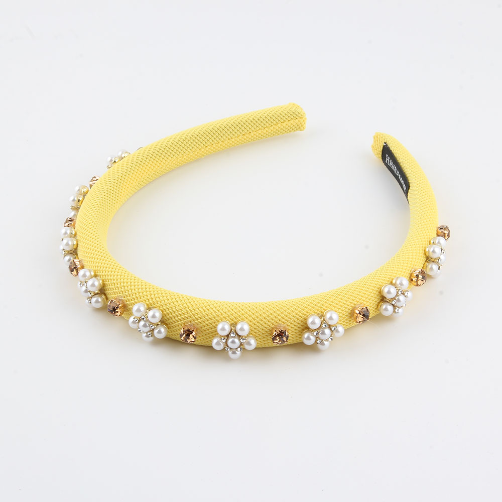 Femmes Style Simple Fleur Plastique Strass Tricot Bande De Cheveux display picture 7