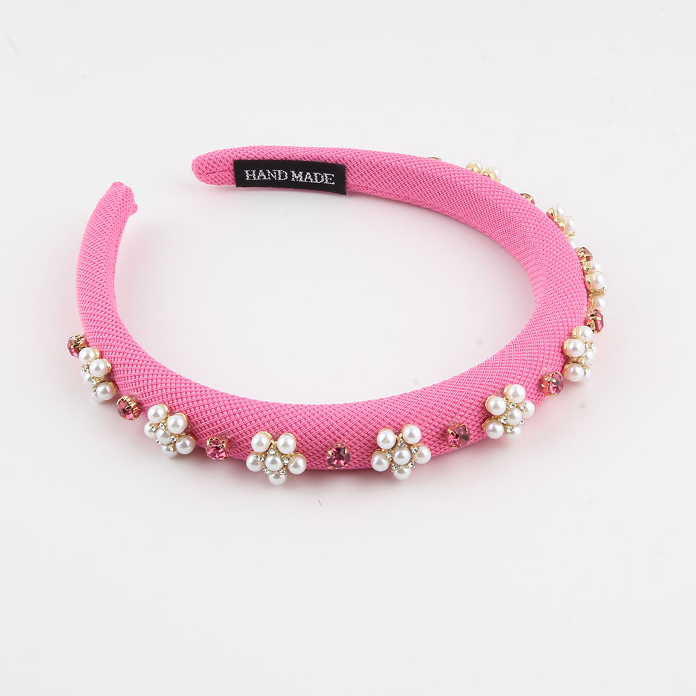 Women's Simple Style Flower Plastic Rhinestone Knitting Hair Band display picture 8
