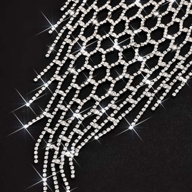 Joyería Al Por Mayor Exagerado Brillante Geométrico Aleación Diamantes De Imitación Embutido Collar Colgante display picture 6