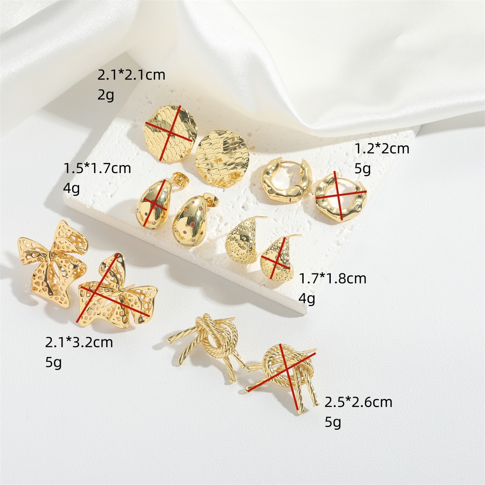 1 Pair Basic Modern Style Classic Style Bow Knot Inlay Copper Zircon Ear Studs display picture 10