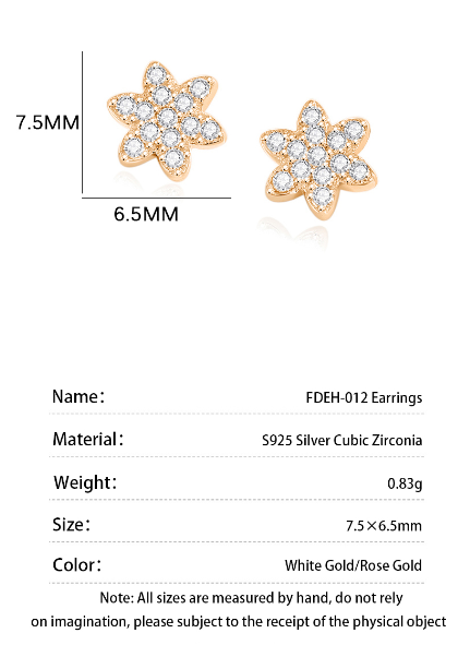 1 Pair Elegant Lady Modern Style Hexagram Plating Inlay Sterling Silver Zircon Ear Studs display picture 4