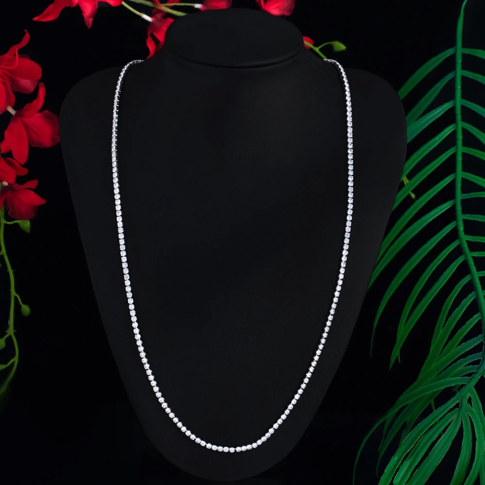Kupfer Luxuriös Einfacher Stil Perlen Geometrisch Zirkon Dreilagige Halskette display picture 5
