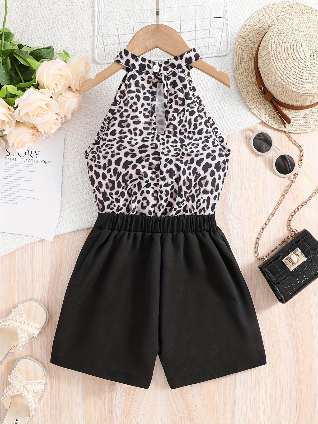 Casual Leopard Polyester Girls Clothing Sets display picture 2