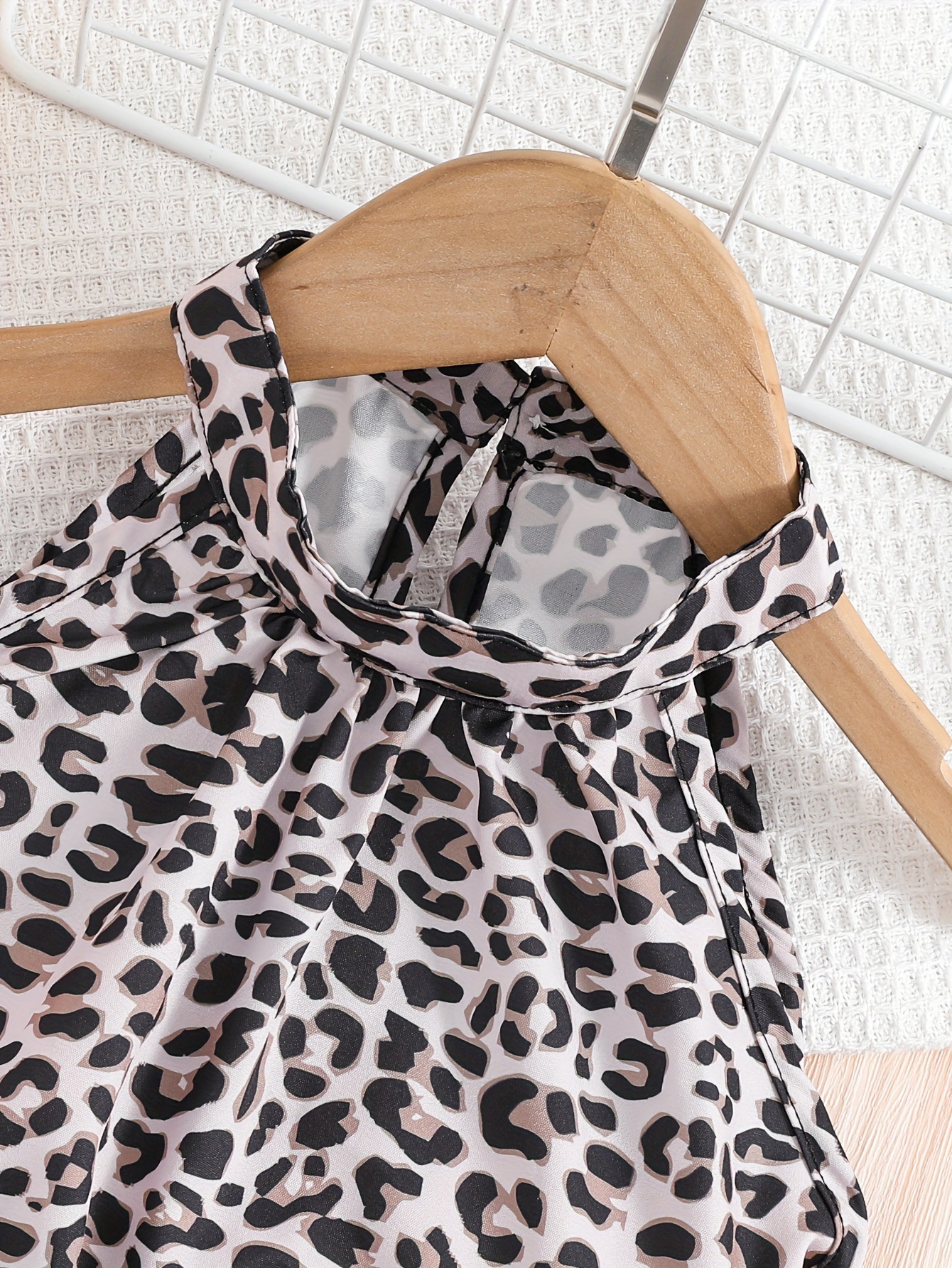 Casual Leopard Polyester Girls Clothing Sets display picture 3