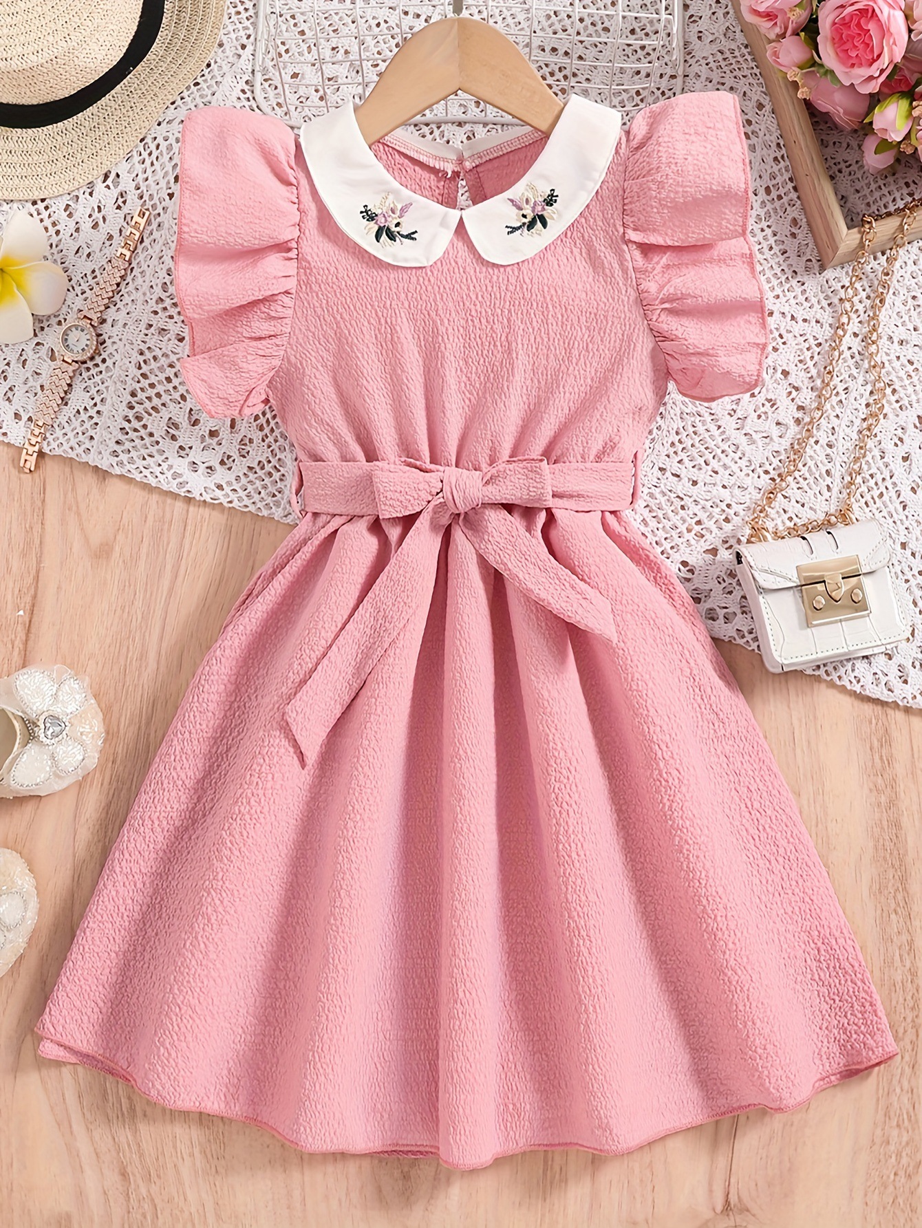 Princess Solid Color Polyester Girls Dresses display picture 1