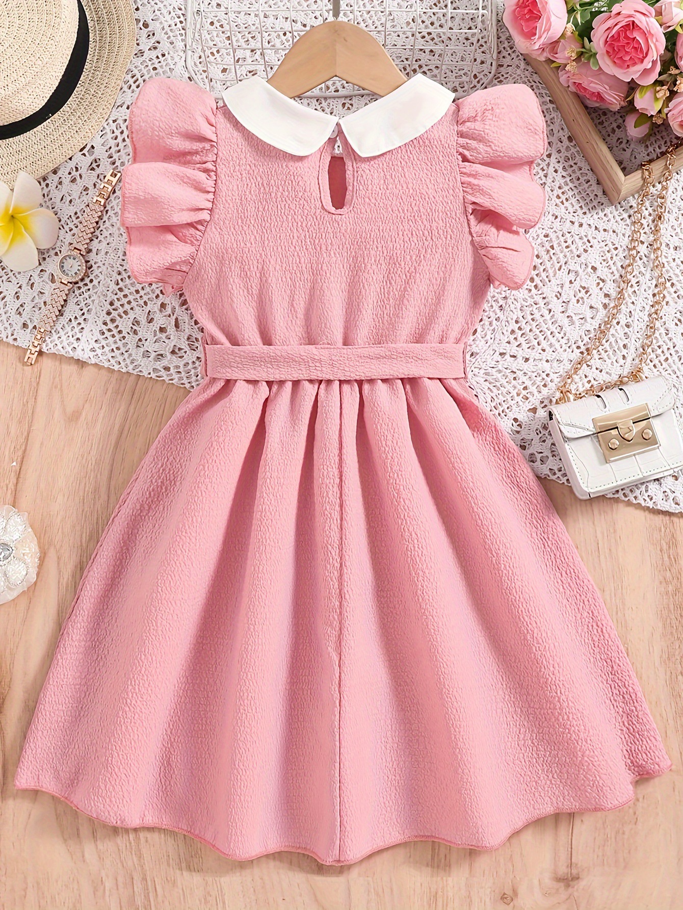 Princess Solid Color Polyester Girls Dresses display picture 2